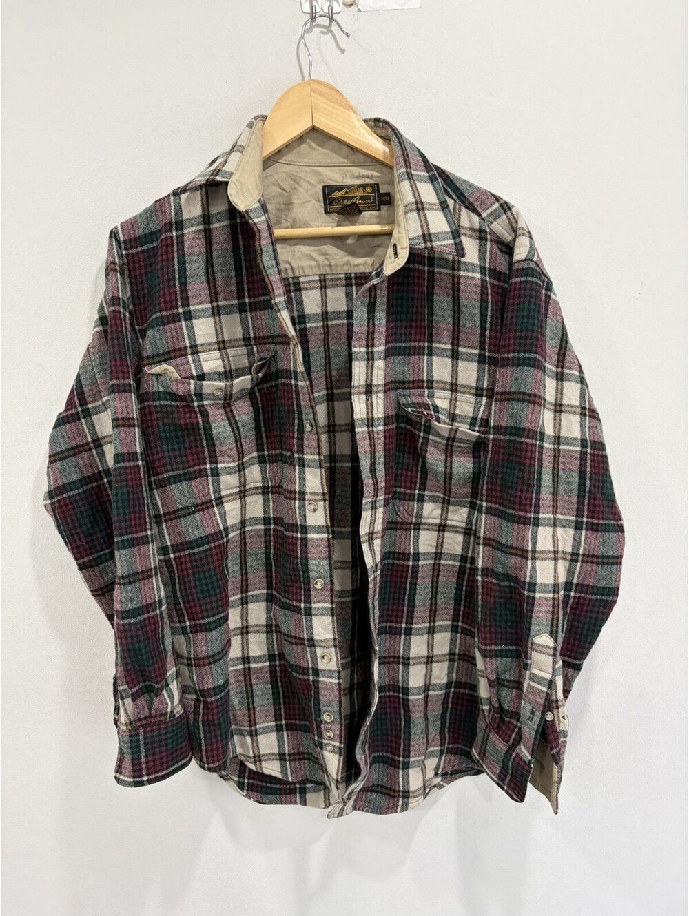 Vintage Eddie Bauer Button Up Shirt flannel plaid